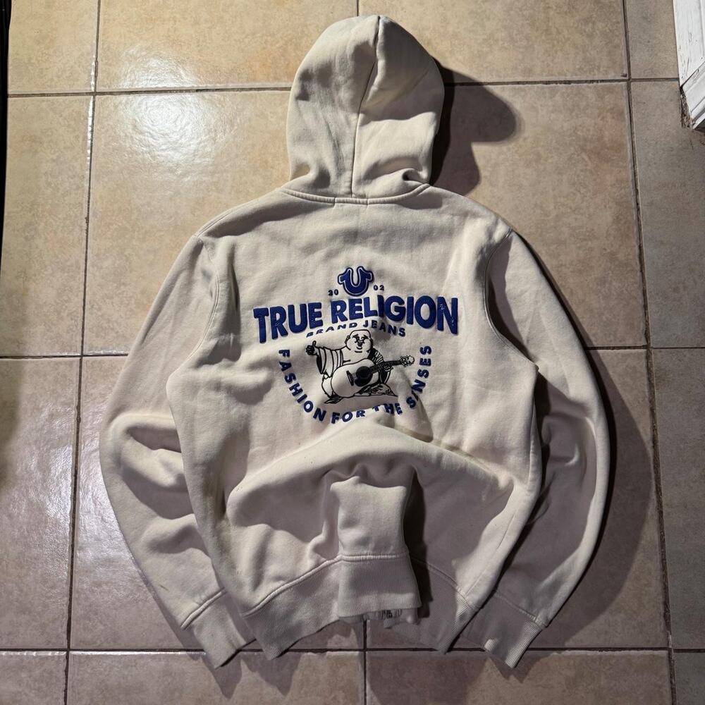 Y2k true religion cream hoodie Size L in Mens